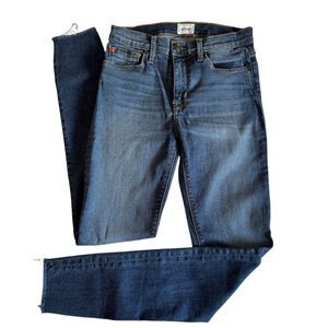 Hudson Womens Sz 27 Natalie Super Skinny Ankle Blue Jeans Raw Hem Midrise
